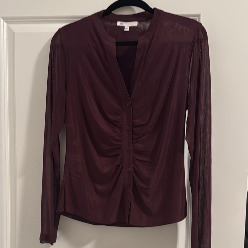 Burgundy Long Sleeve Top